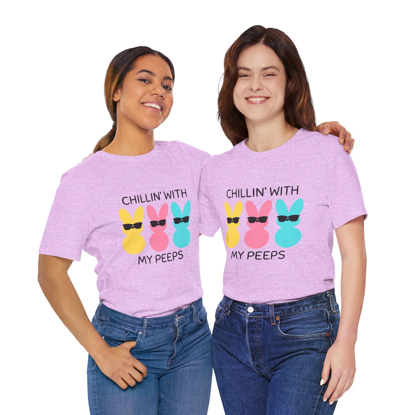 Cool Bunny Graphic Tee – Chillin' with My Peeps
