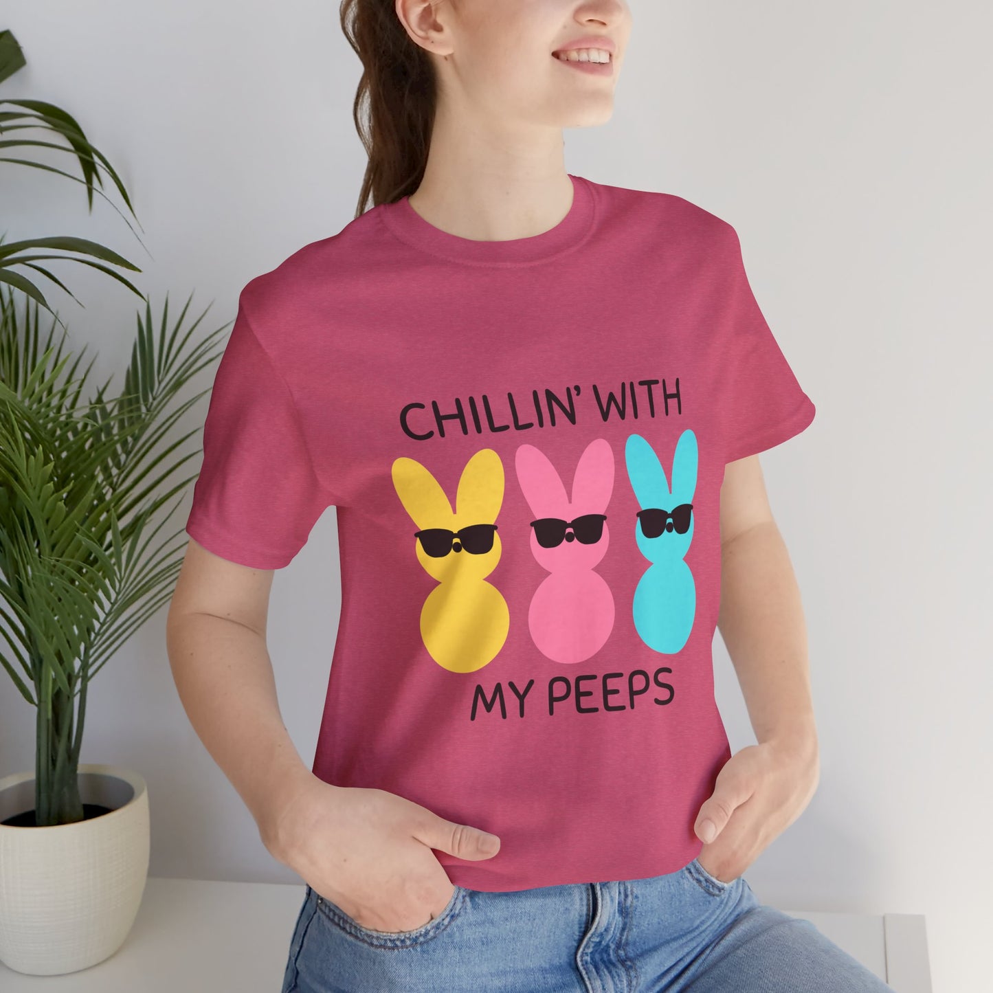 Cool Bunny Graphic Tee – Chillin' with My Peeps