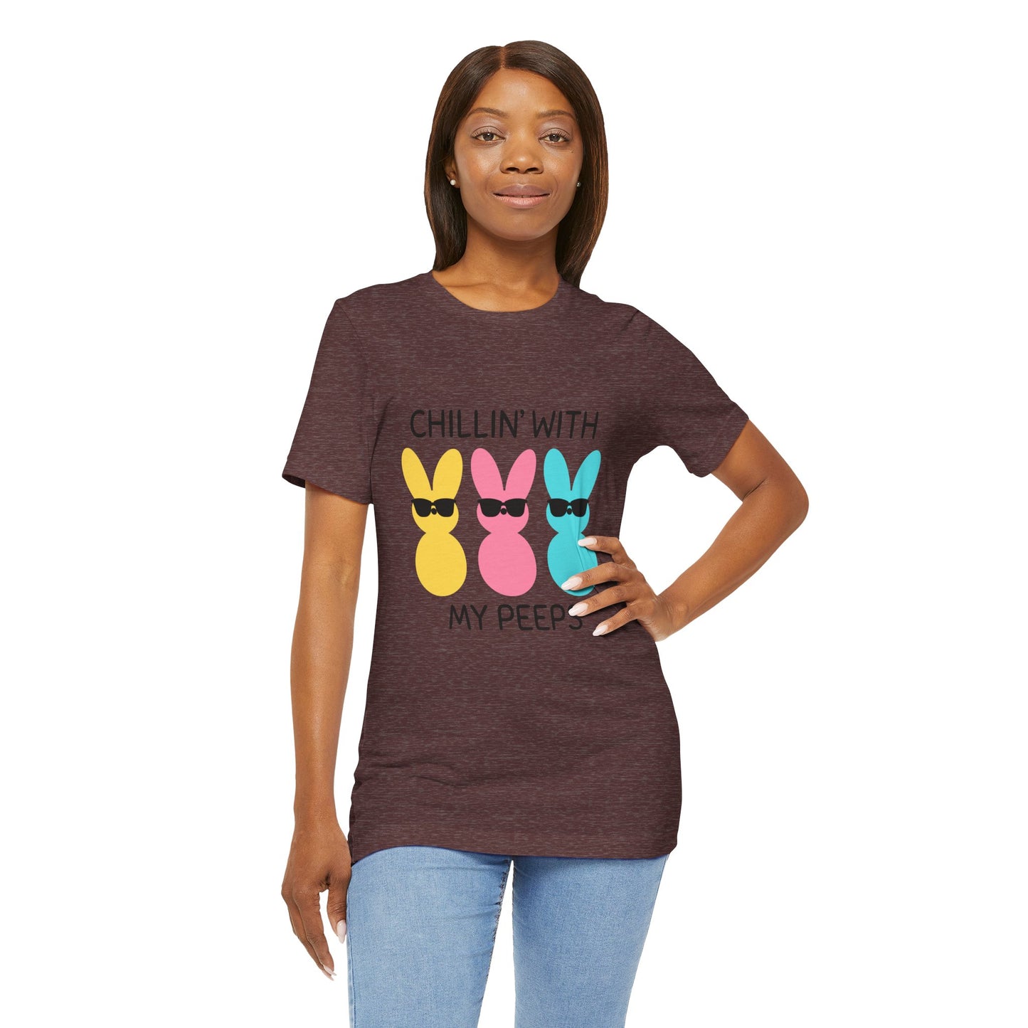 Cool Bunny Graphic Tee – Chillin' with My Peeps
