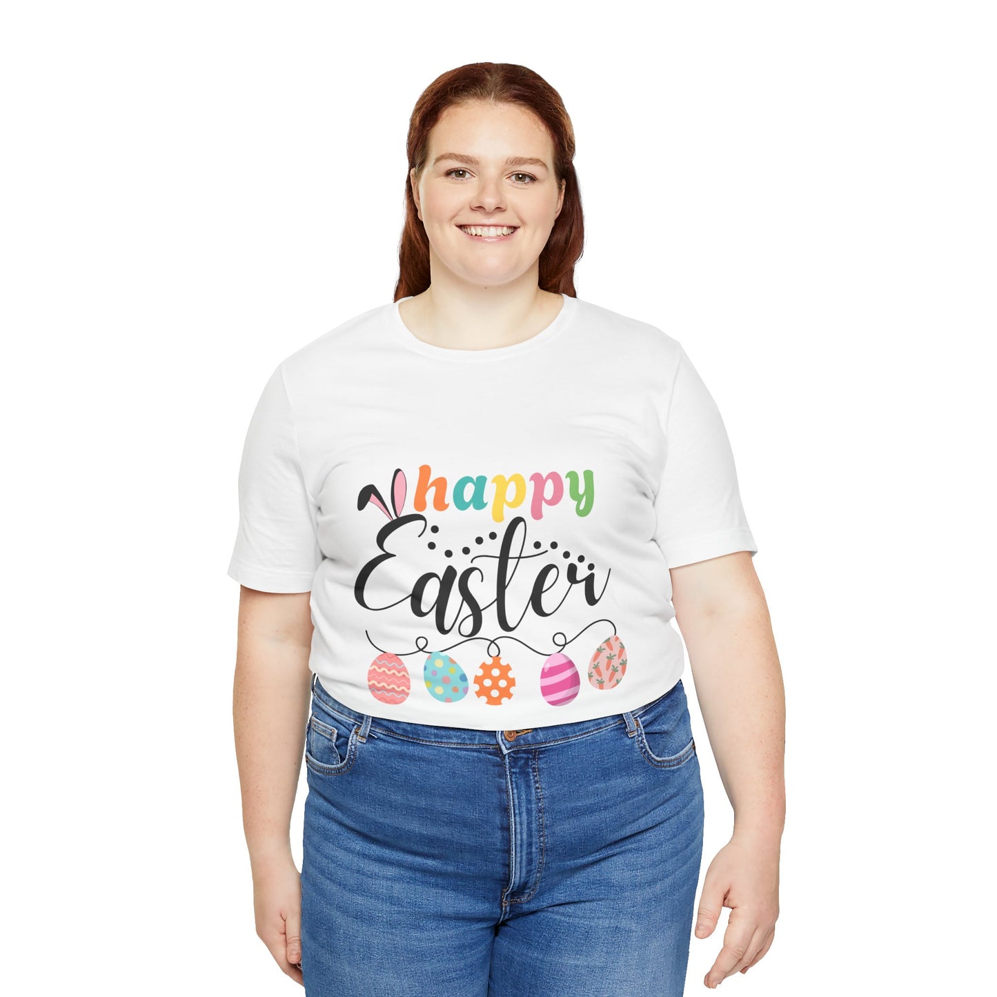 Happy Easter Unisex Jersey Tee - Celebrate Spring with Festive Style