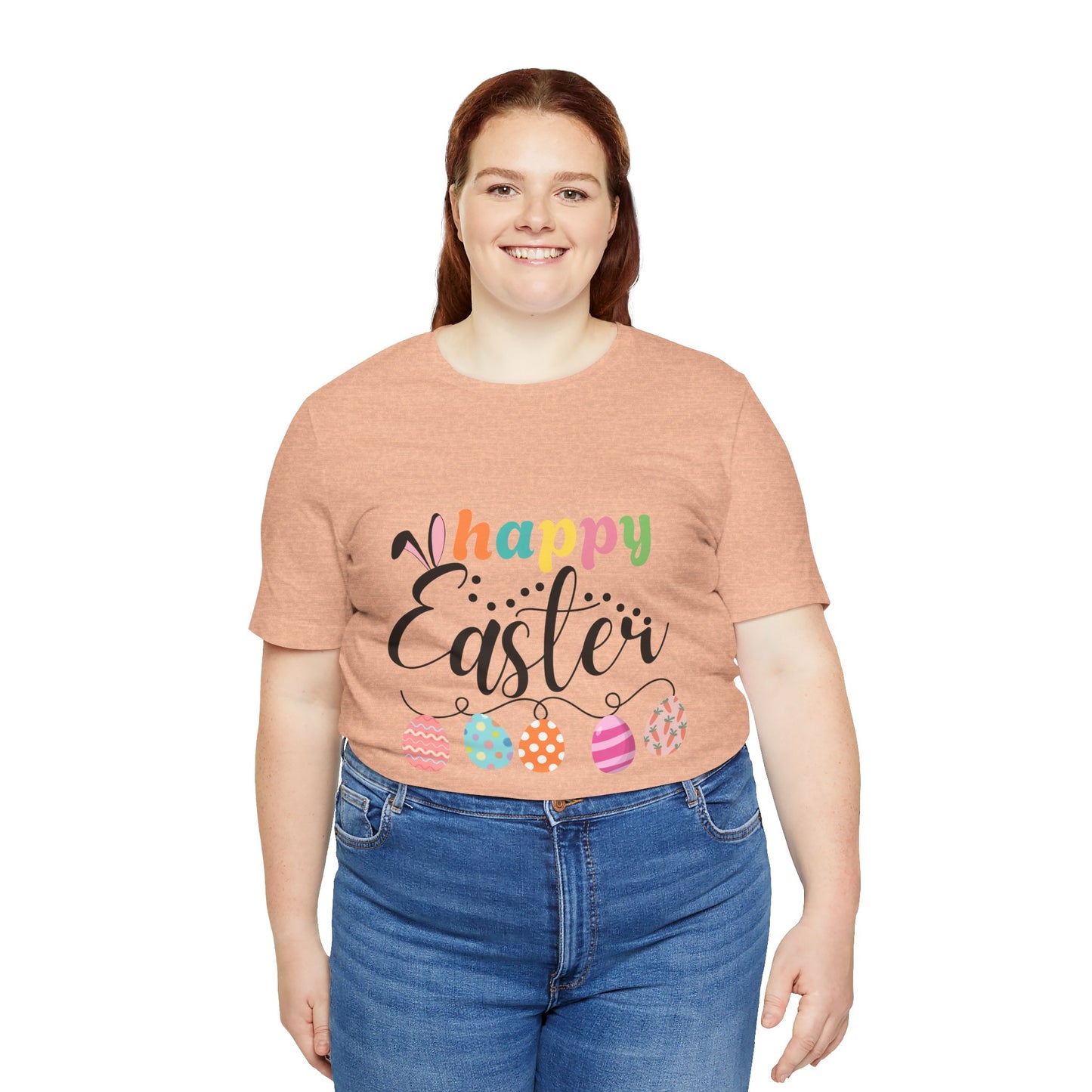 Happy Easter Unisex Jersey Tee - Celebrate Spring with Festive Style