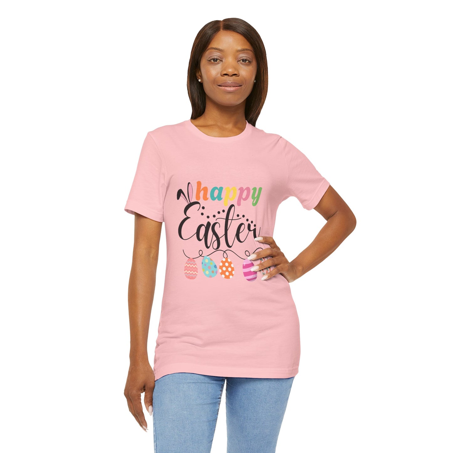 Happy Easter Unisex Jersey Tee - Celebrate Spring with Festive Style