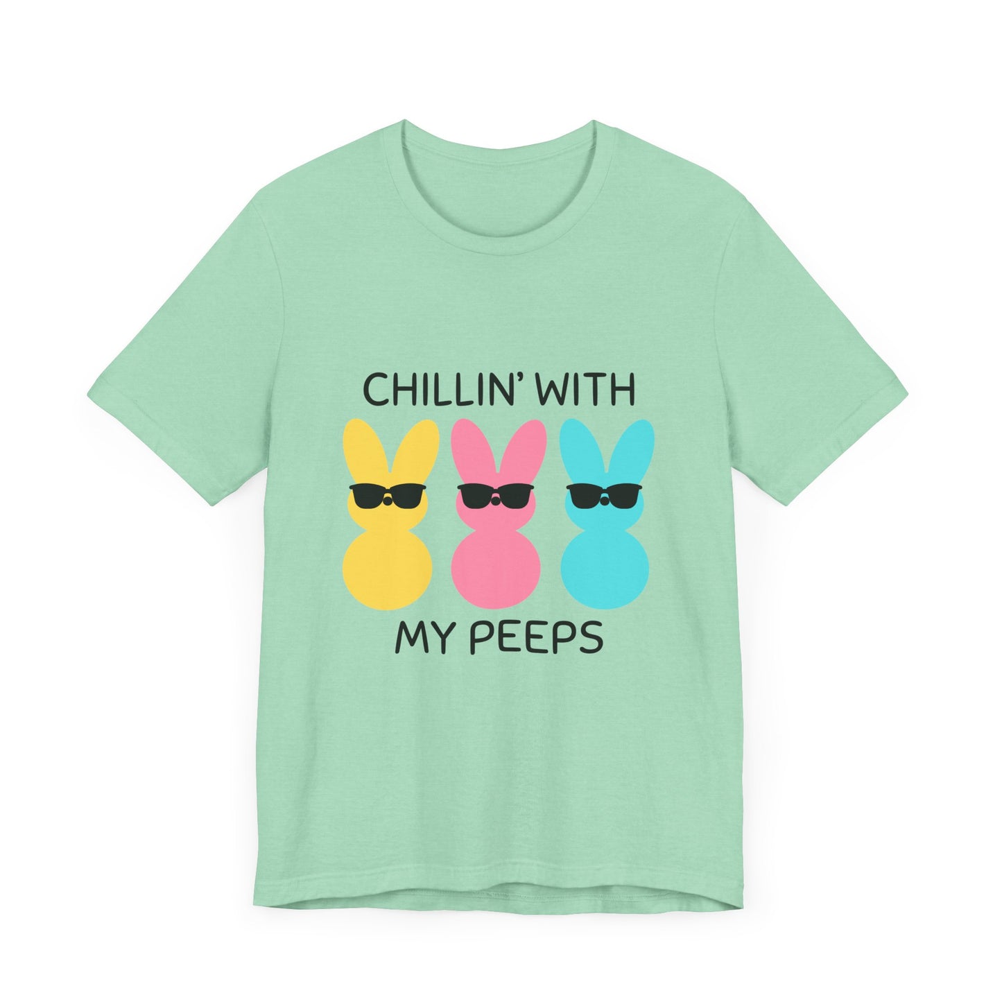 Cool Bunny Graphic Tee – Chillin' with My Peeps
