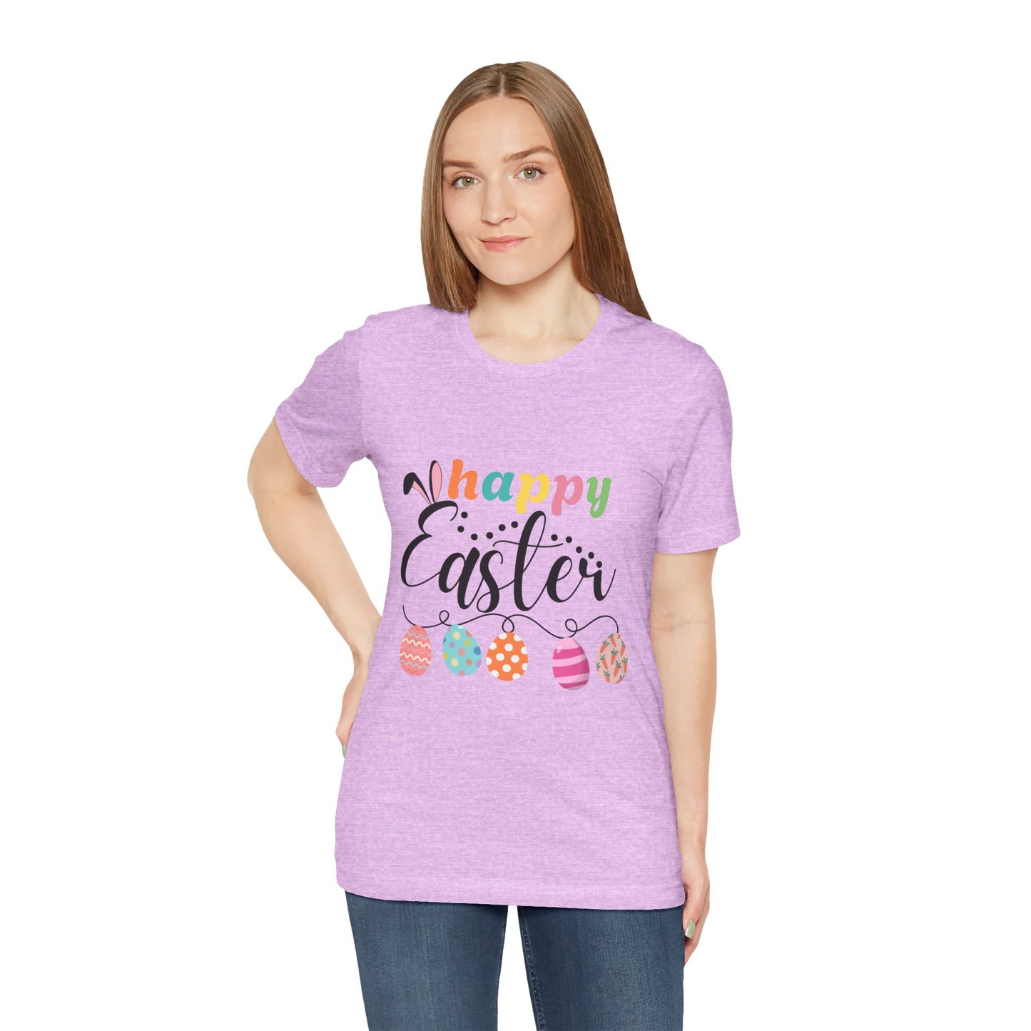 Happy Easter Unisex Jersey Tee - Celebrate Spring with Festive Style