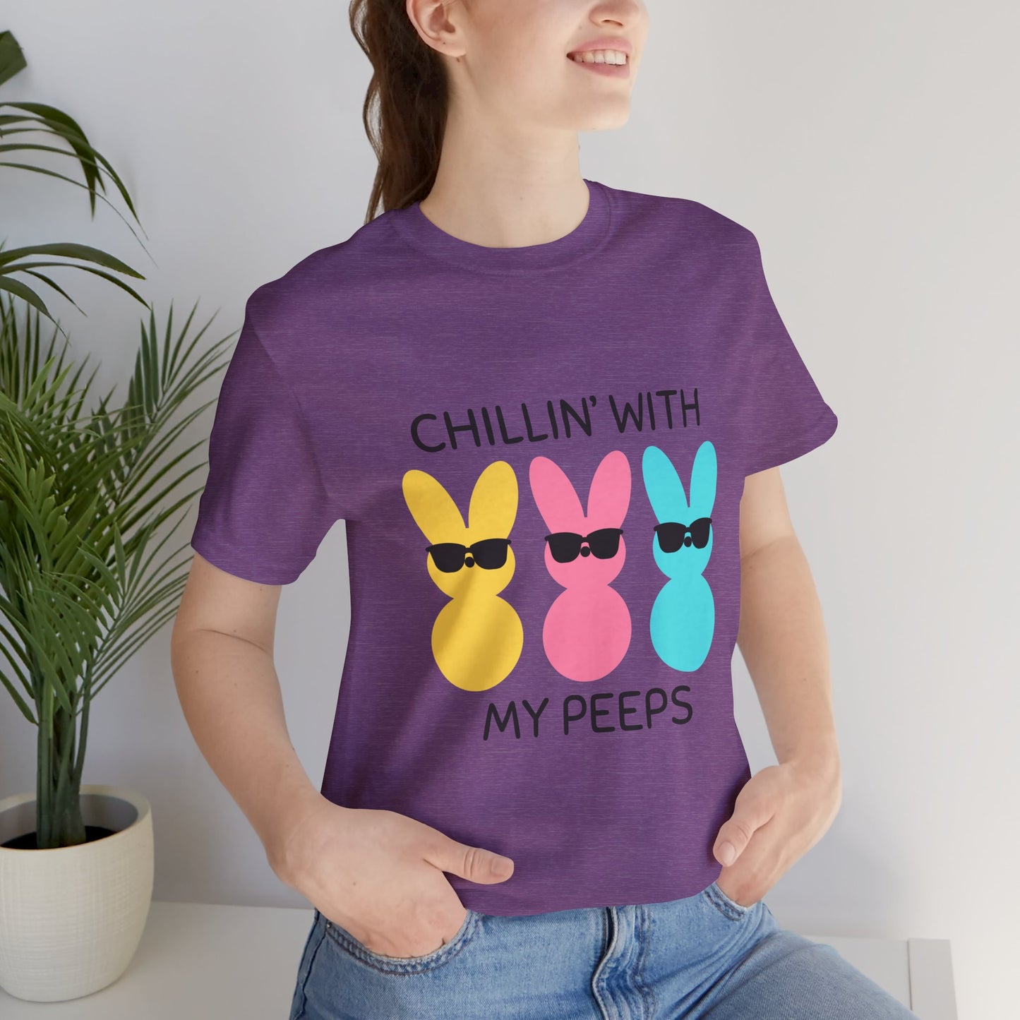 Cool Bunny Graphic Tee – Chillin' with My Peeps