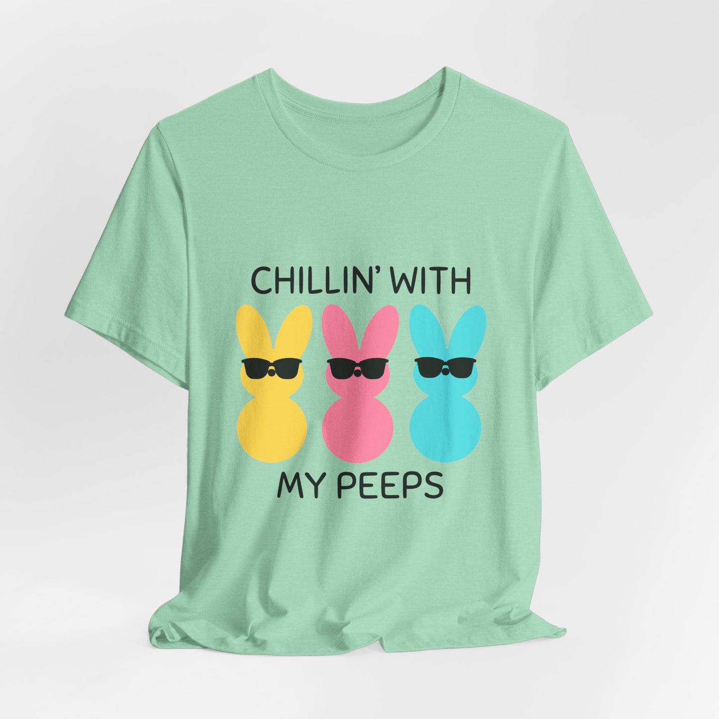 Cool Bunny Graphic Tee – Chillin' with My Peeps