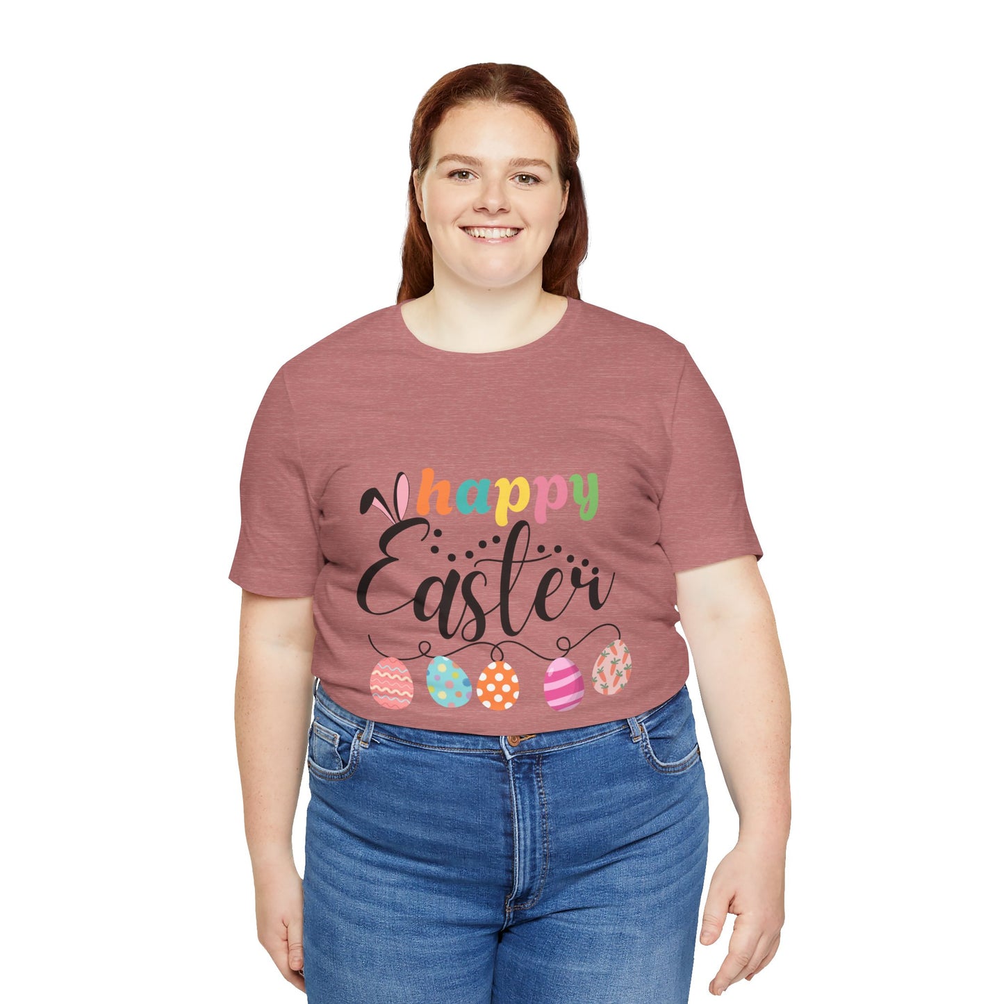 Happy Easter Unisex Jersey Tee - Celebrate Spring with Festive Style