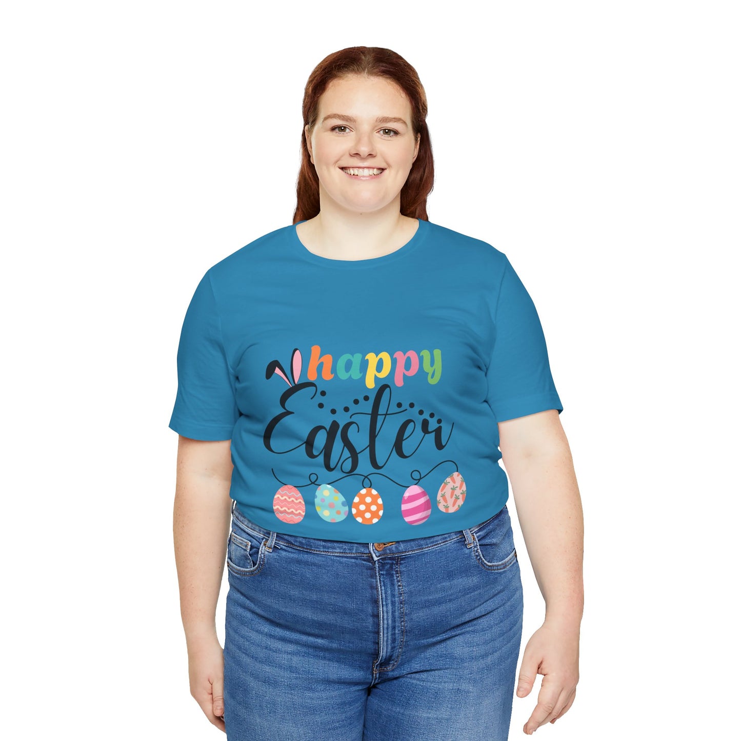 Happy Easter Unisex Jersey Tee - Celebrate Spring with Festive Style