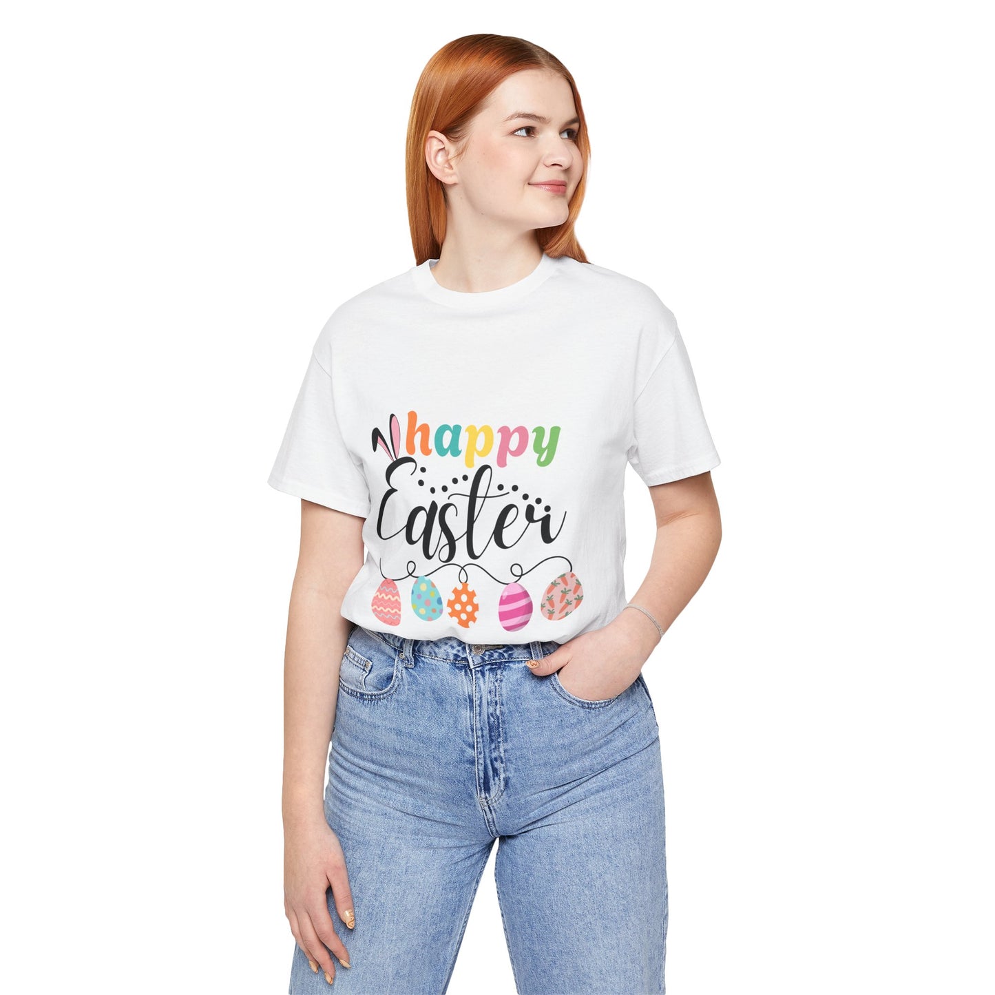 Happy Easter Unisex Jersey Tee - Celebrate Spring with Festive Style