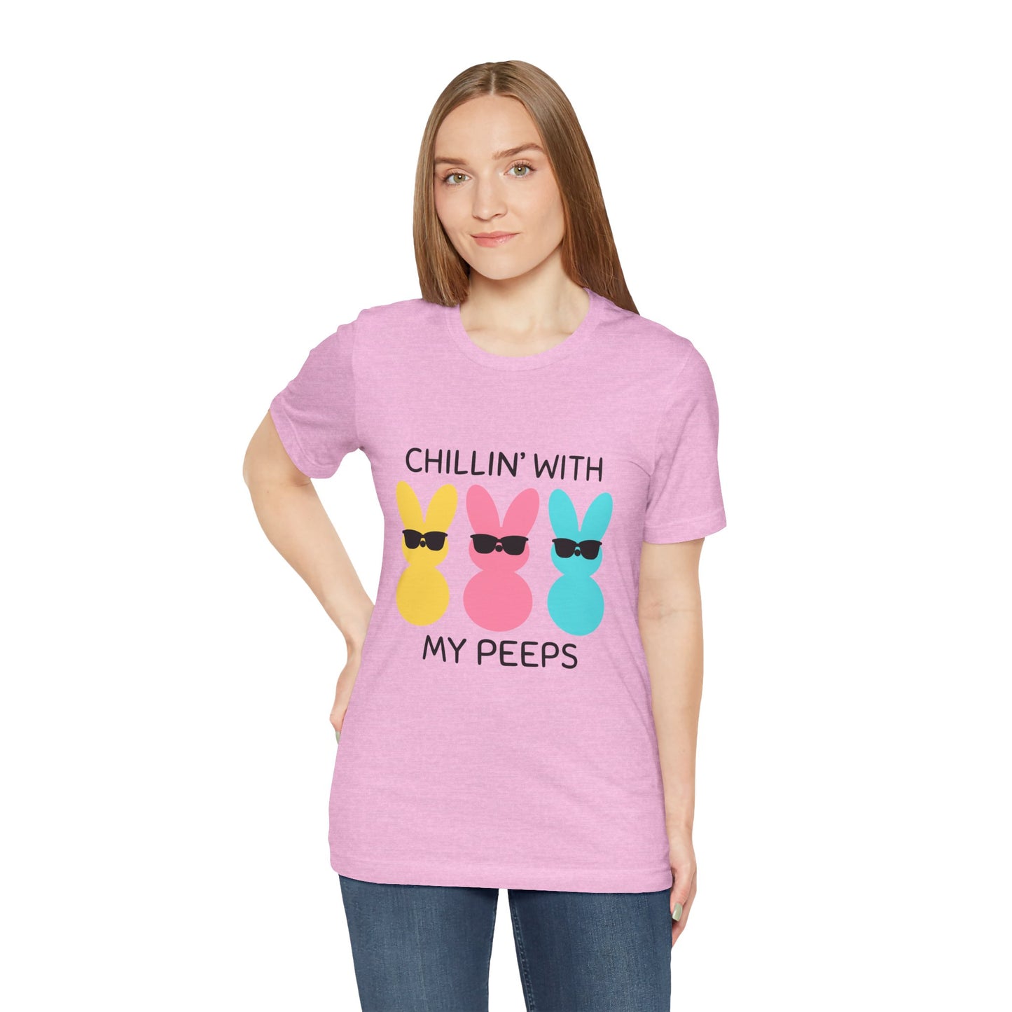 Cool Bunny Graphic Tee – Chillin' with My Peeps
