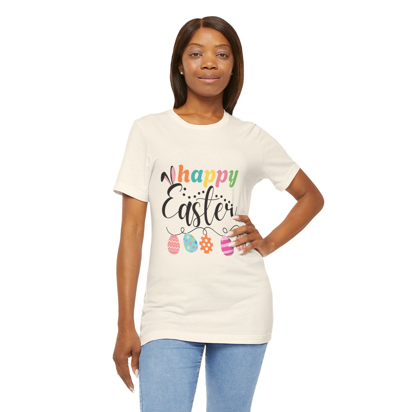 Happy Easter Unisex Jersey Tee - Celebrate Spring with Festive Style