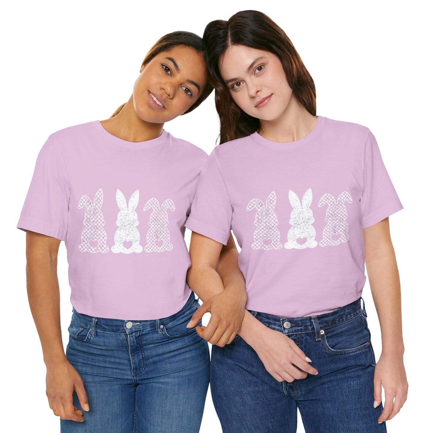 Cute Bunny Love Unisex Jersey Tee for Spring Celebrations