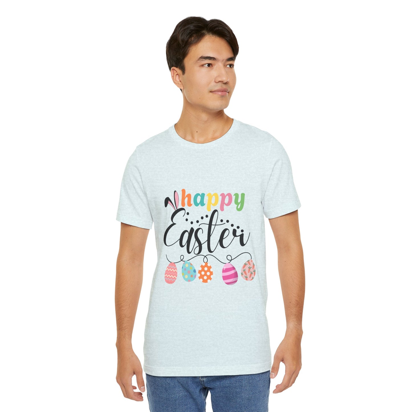 Happy Easter Unisex Jersey Tee - Celebrate Spring with Festive Style
