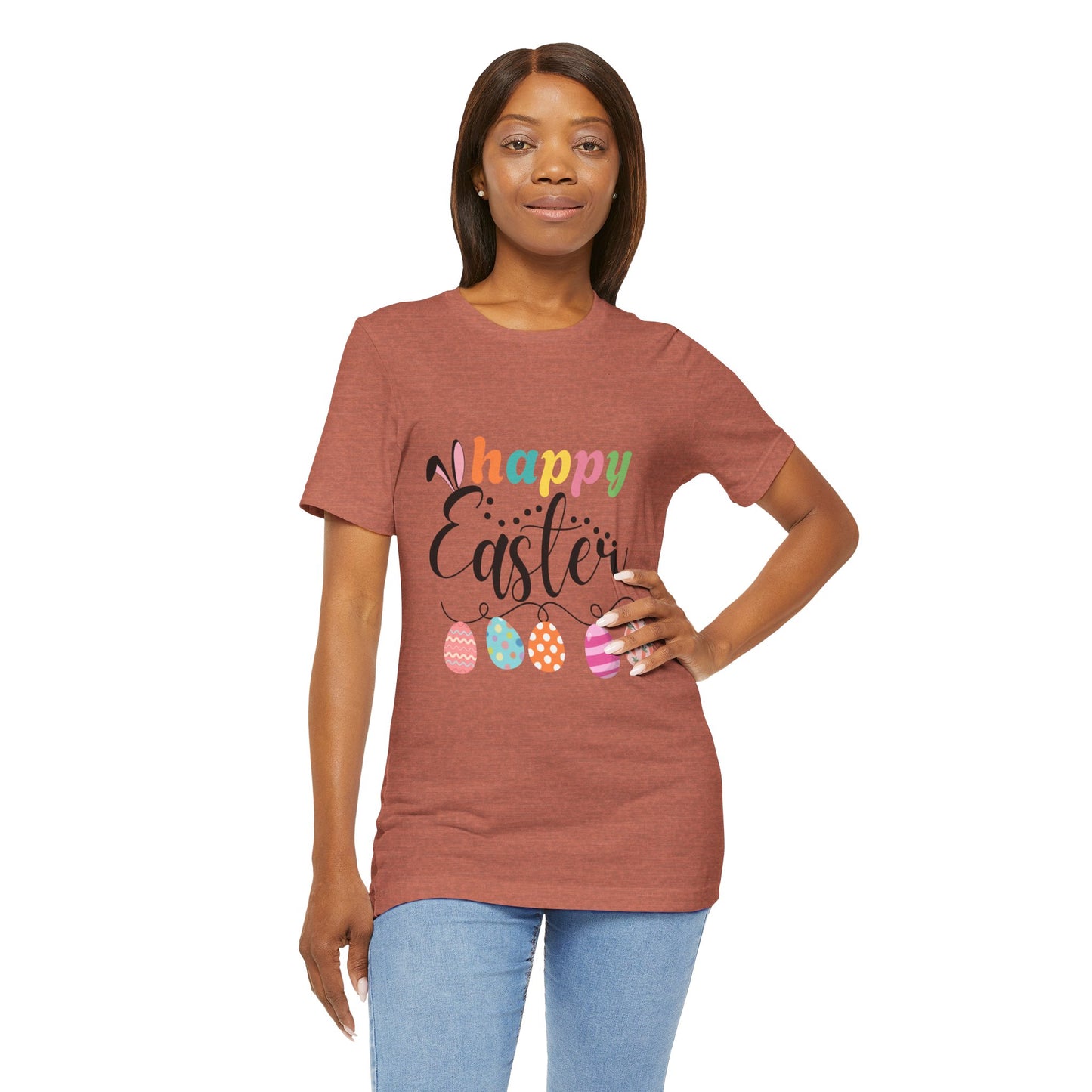 Happy Easter Unisex Jersey Tee - Celebrate Spring with Festive Style