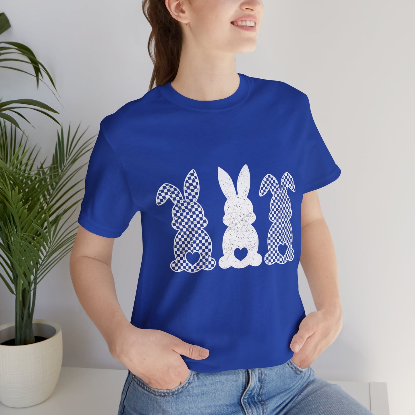 Cute Bunny Love Unisex Jersey Tee for Spring Celebrations