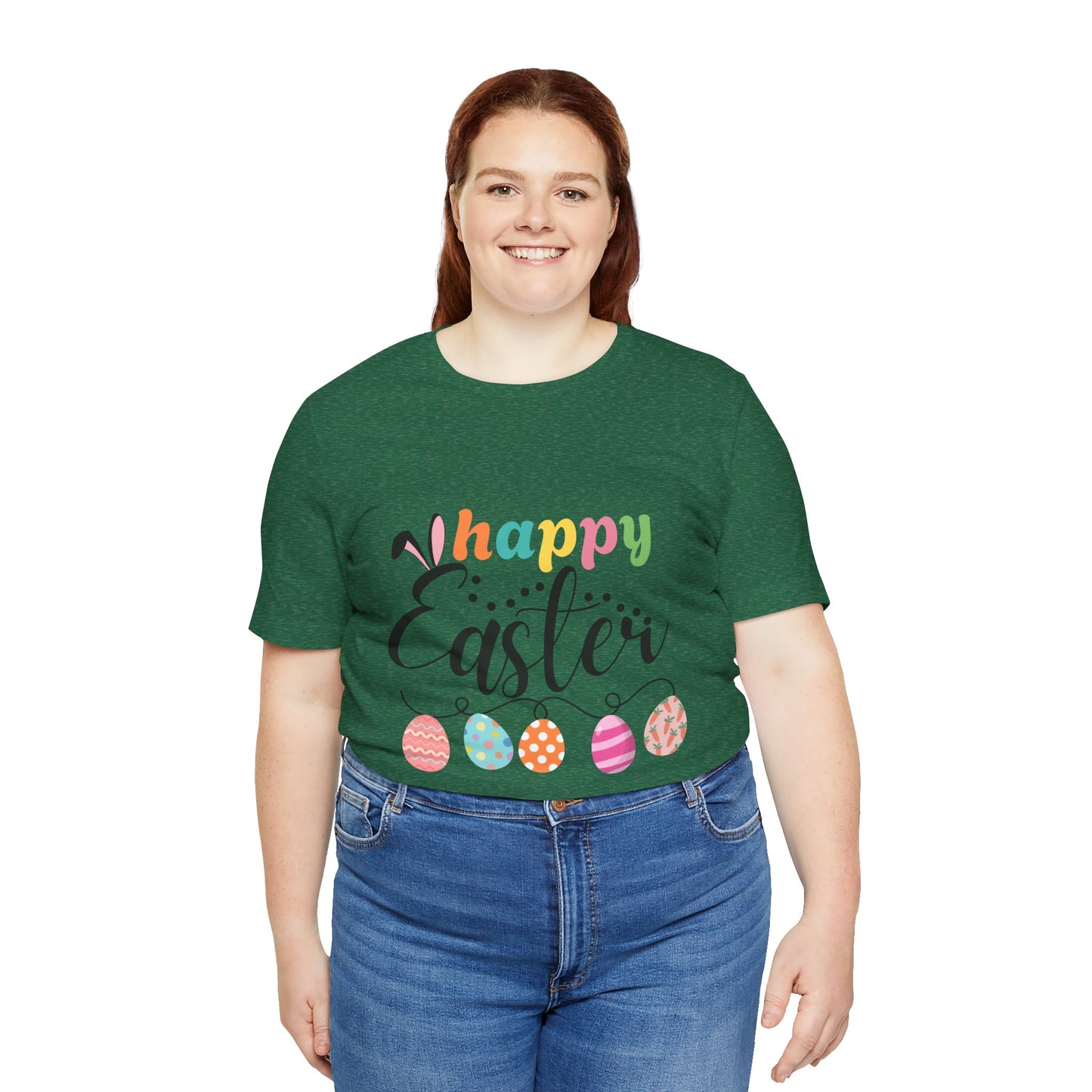 Happy Easter Unisex Jersey Tee - Celebrate Spring with Festive Style