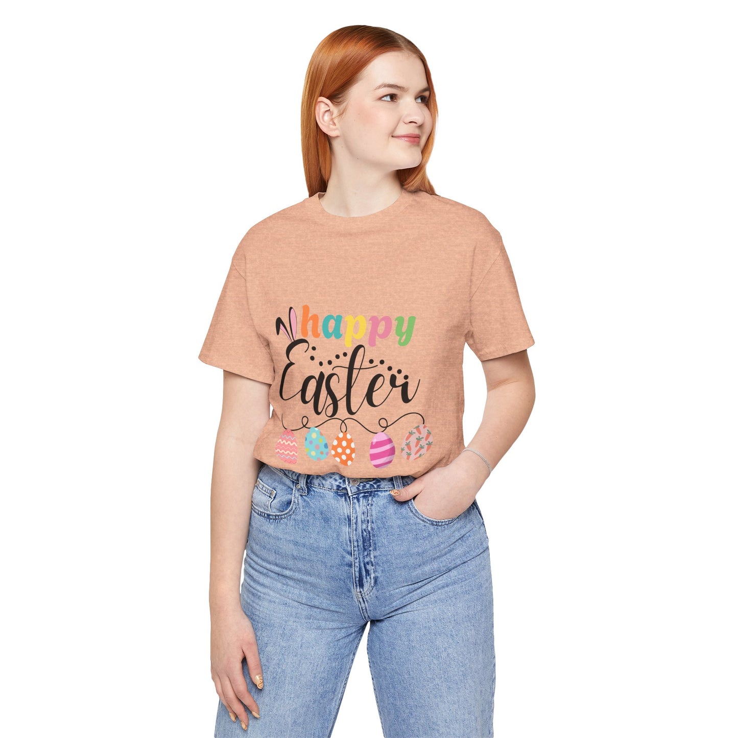 Happy Easter Unisex Jersey Tee - Celebrate Spring with Festive Style