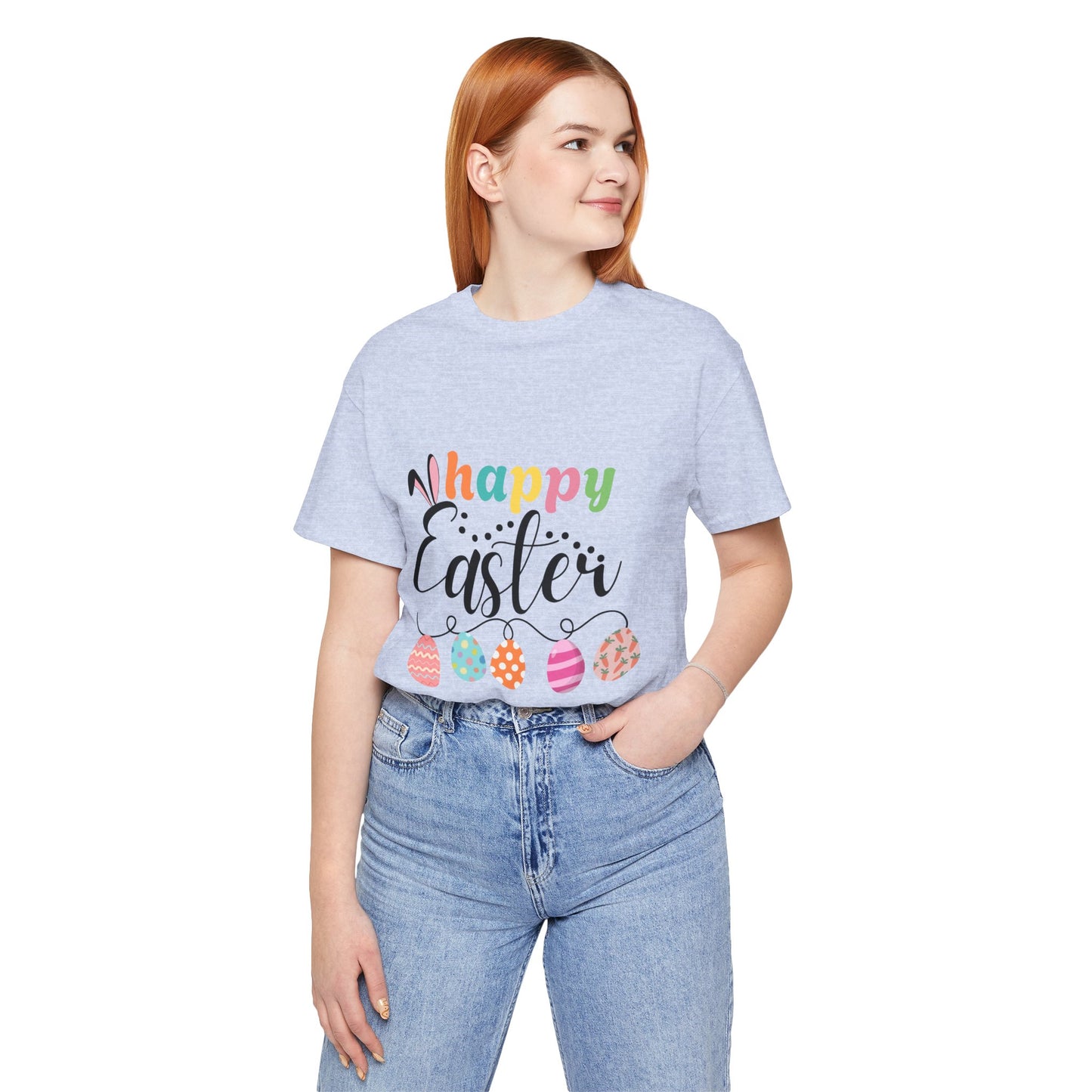 Happy Easter Unisex Jersey Tee - Celebrate Spring with Festive Style