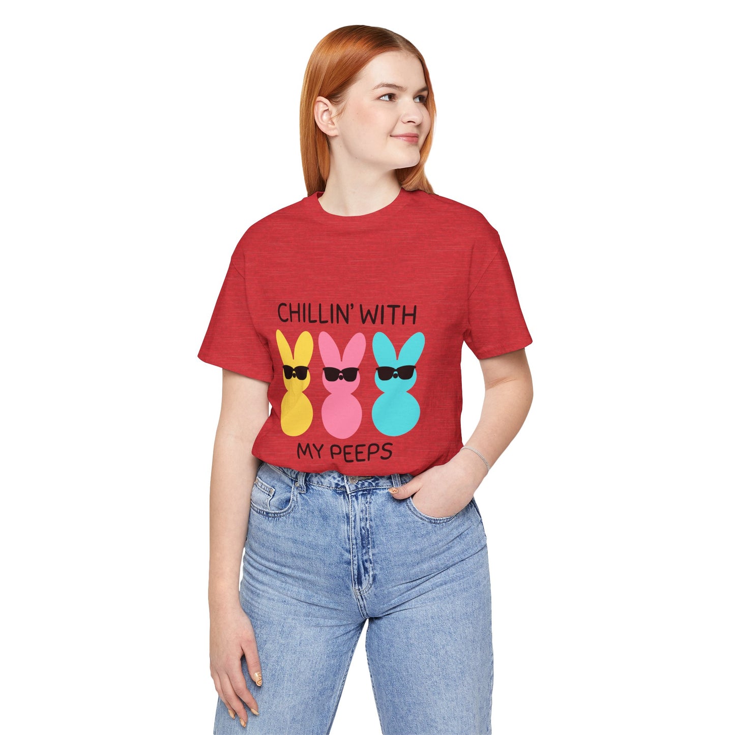 Cool Bunny Graphic Tee – Chillin' with My Peeps