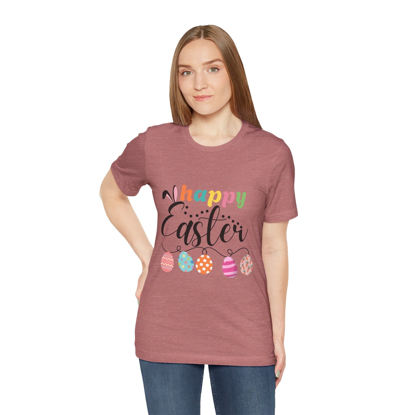 Happy Easter Unisex Jersey Tee - Celebrate Spring with Festive Style