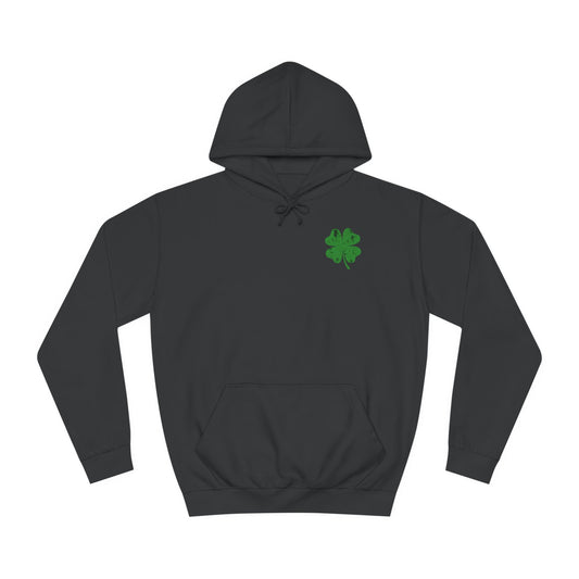 St. Patrick's Day Unisex College Hoodie with Shamrock Design