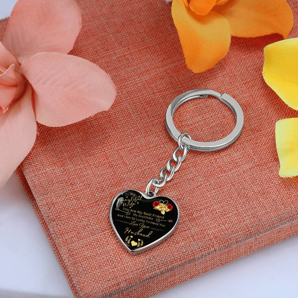 To My Wife | Key Chain Heart