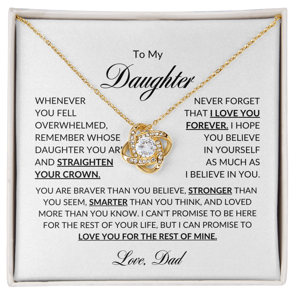 To My Daughter Love Dad | Love Knot Necklace