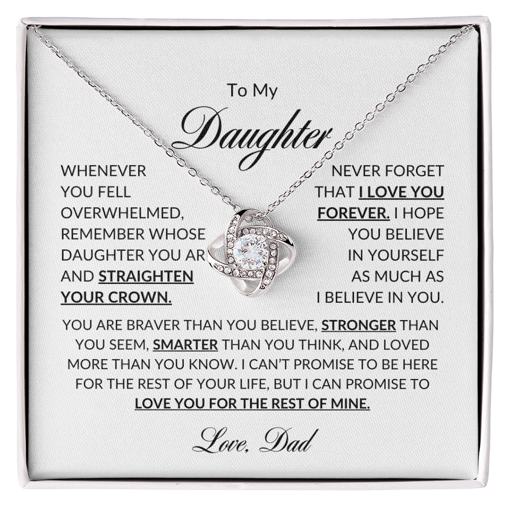 To My Daughter Love Dad | Love Knot Necklace