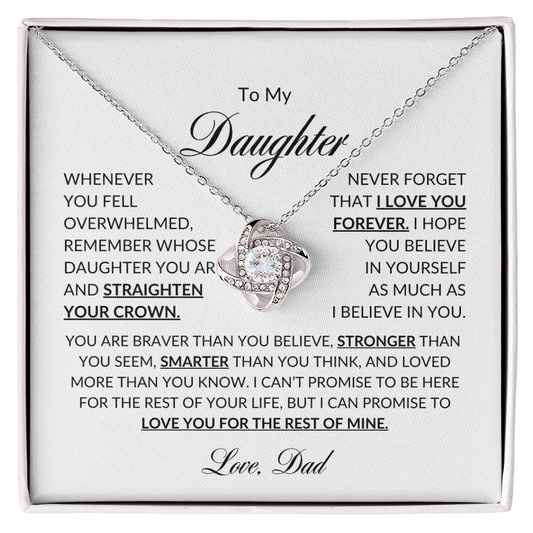 To My Daughter Love Dad | Love Knot Necklace