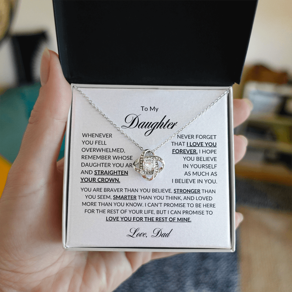 To My Daughter Love Dad | Love Knot Necklace