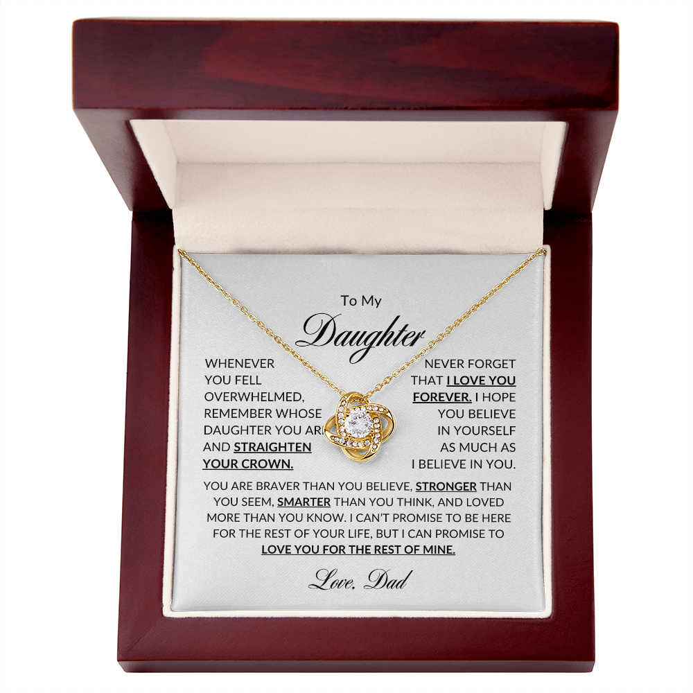 To My Daughter Love Dad | Love Knot Necklace