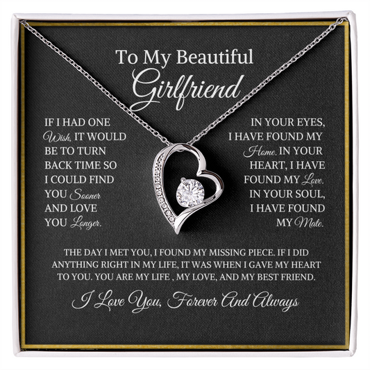 To My Beautiful Girlfriend | Forever Love Necklace